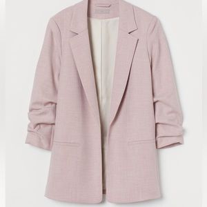 H&M Blush Blazer with Gatherer Sleeves (size S)